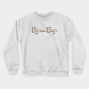 Byron Bay Australia Retro Script Crewneck Sweatshirt